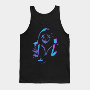 Neon Mask Man Tank Top